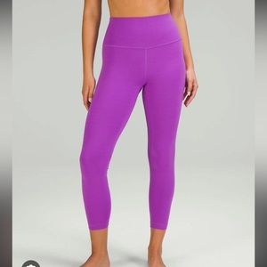 Worn 1X Lululemon 25” Align Moonlit Magenta, Size 4
